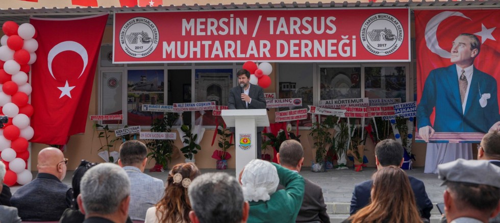 BAŞKAN ALİ BOLTAÇ, TARSUS MUHTARLAR DERNEĞİ’NİN YENİ HİZMET BİNASI AÇILIŞINA KATILDI