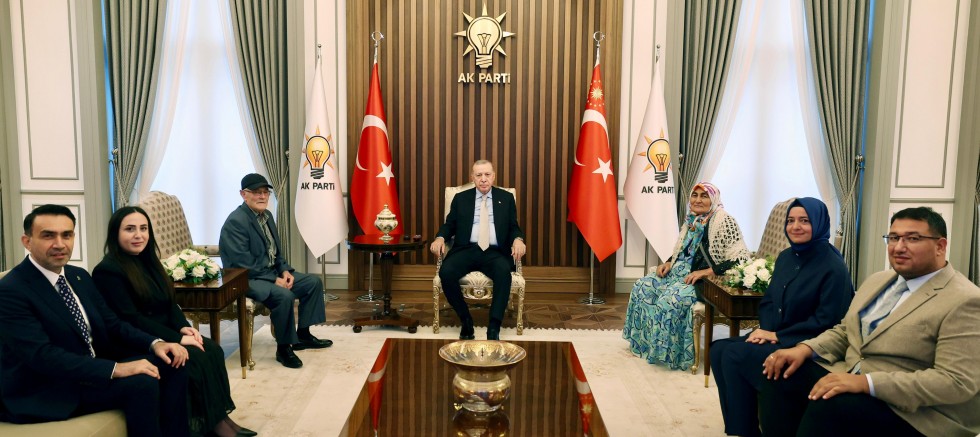 Cumhurbaşkanı Erdoğan, Şehit Ailesini Kabul Etti.