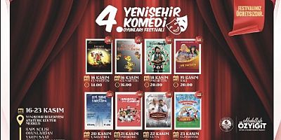 4. Yenişehir Komedi Oyunları Festivali 16 Kasım’da başlıyor