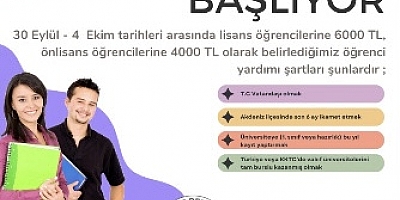 AKDENİZ BELEDİYESİ ÜNİVERSİTE ÖĞRENCİLERİNİN YANINDA