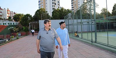 BAŞKAN YILDIZ, ÇAĞDAŞKENT MAHALLESİ’NDEKİ SPOR SAHALARI, PARK VE MESİRE ALANLARINDA İNCELEME YAPTI