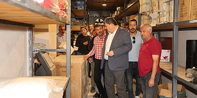 BAŞKAN YILDIZ, MAKİNE İKMAL SAHASINDA İNCELEMELERDE BULUNDU