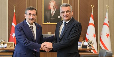 KKTC Cumhurbaşkanı Tufan Erhürman, Türkiye Cumhuriyeti Cumhurbaşkanı Yardımcısı Cevdet Yılmaz ile görüştü