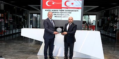 KKTC Mersin Konsolosu Özgür Ezel, MTOSB’yi ziyaret etti