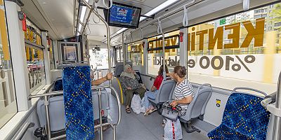MERSİN’DE ELEKTRİKLİ OTOBÜSLERE VATANDAŞLARDAN TAM NOT