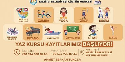 MEZİTLİ BELEDİYESİ’NDEN HER YAŞA HİTAP EDEN YAZ KURSLARI BAŞLADI