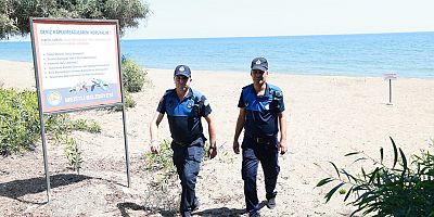 MEZİTLİ SAHİLLERİNDE CARETTA CARETTALAR İÇİN TEDBİRLER ALINMAYA DEVAM EDİYOR