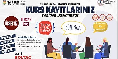 TARSUS BELEDİYESİ’NDE KURS KAYITLARI BAŞLADI
