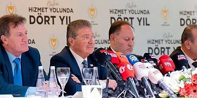 ÜSTEL, “HALKA HİZMET YOLUNDA DÖRT YIL” BAŞLIKLI BASIN TOPLANTISINDA KONUŞTU….