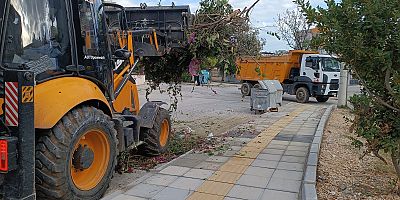 Yenişehir Belediyesi budama ve moloz atıklarını periyodik olarak topluyor