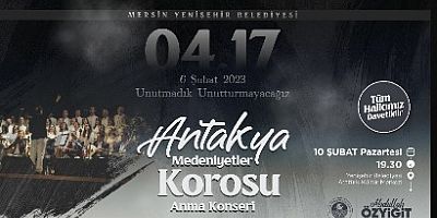 Yenişehir Belediyesinden depremlerde yaşamını yitirenler için anma konseri